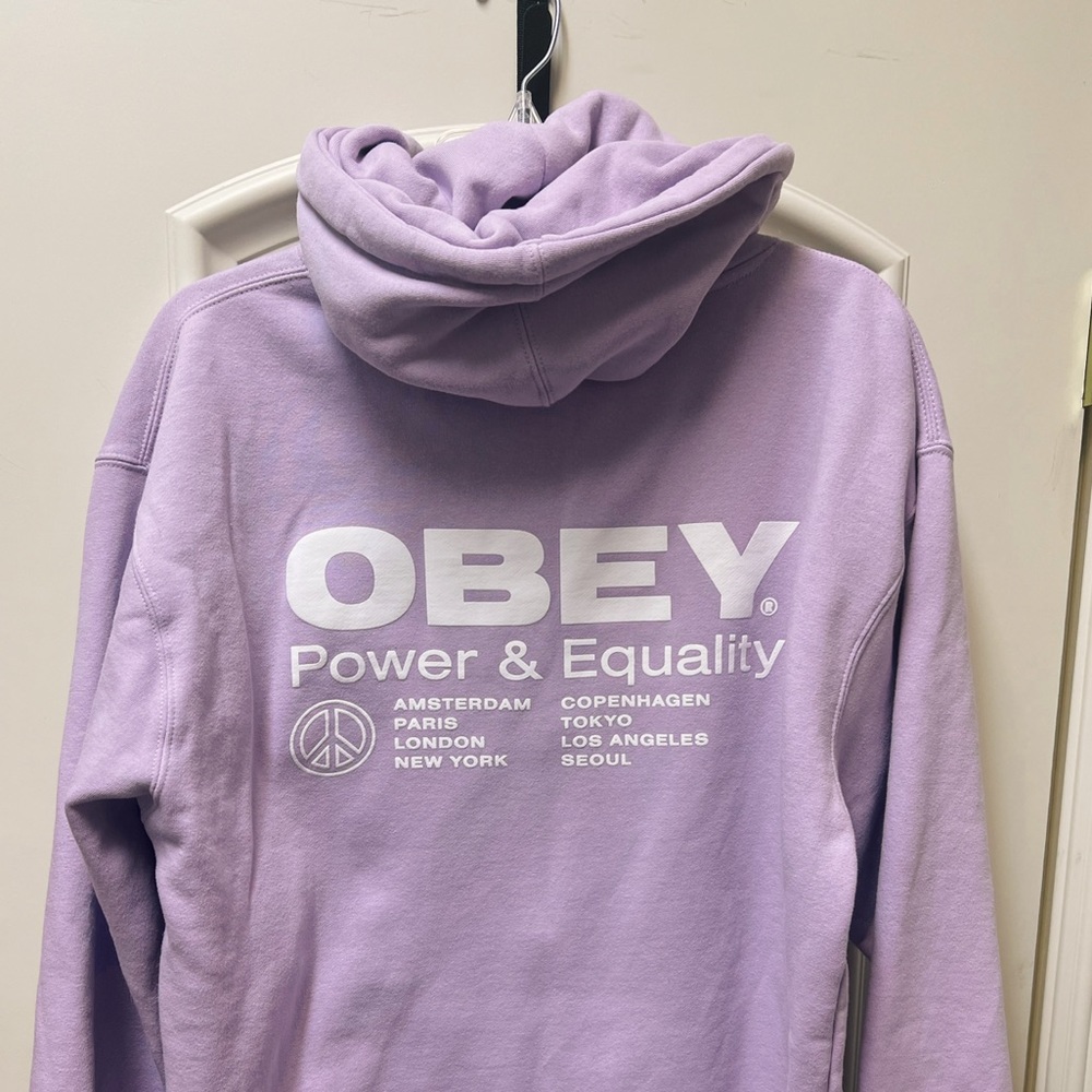 Lavender Obey Hoodie. Size L